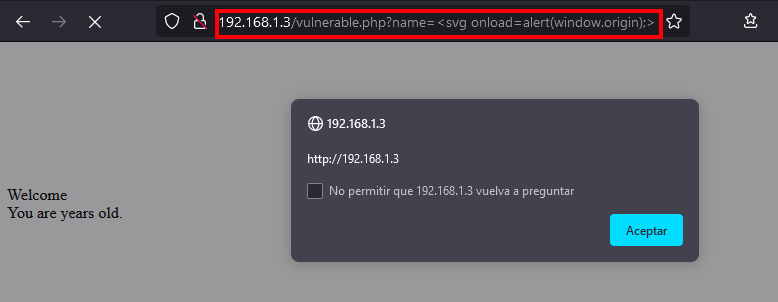 Cross-Site Scripting alert()
